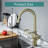 High Arc Pull-Down Kitchen Faucet - Single Hole Stainless Steel, Modern Sink Faucet (Brushed Gold)​-121318402