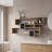Modern Geometric Wall Mounted Bookcase With Open Shelving