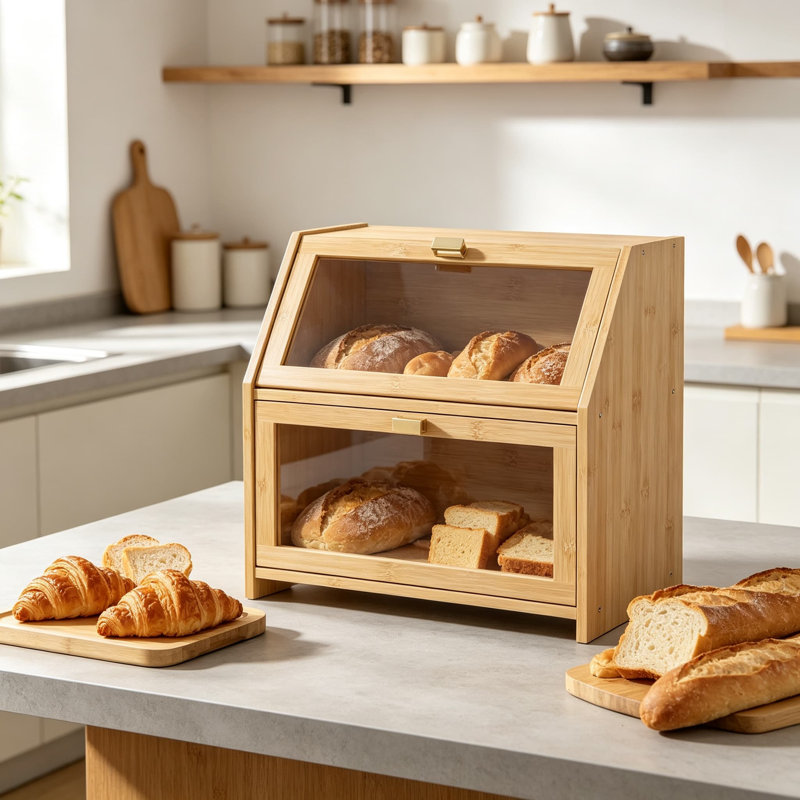 Bamboo Food Storage Container, Jaune