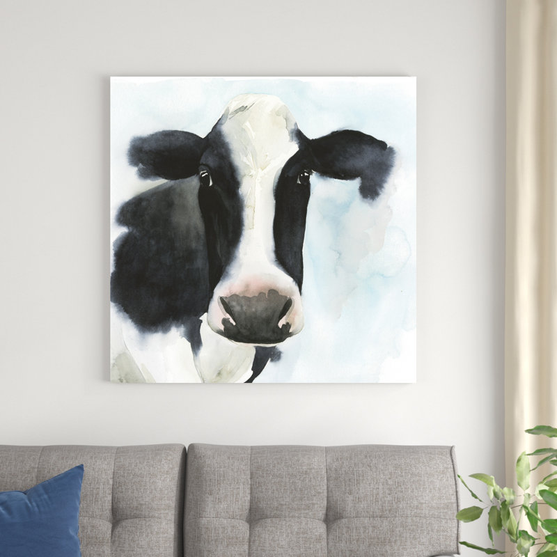 «Farmhouse Friend II», peinture sur toile, H 36 po x l 36 po