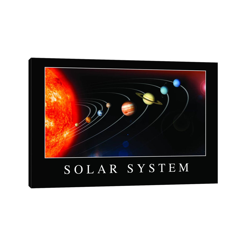 Solar System Poster by Stocktrek Images - Wrapped Canvas Print, 101.6 cm H x 66.04 cm W x 1.91 cm D