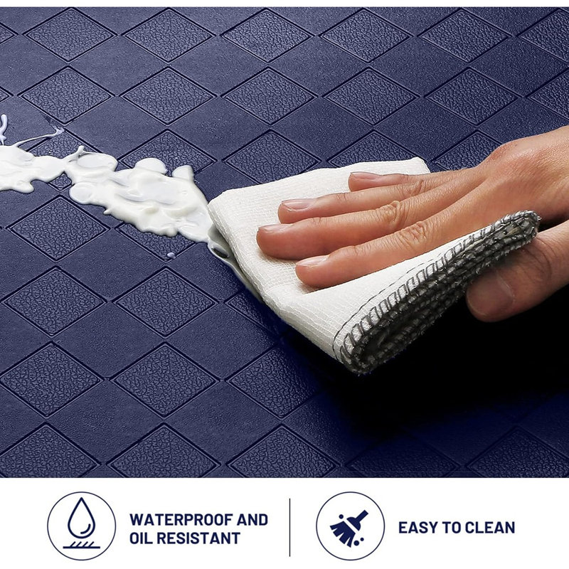Tapis de cuisine Happytrends - bleu - antifatigue, antidérapant, imperméable et ergonomique