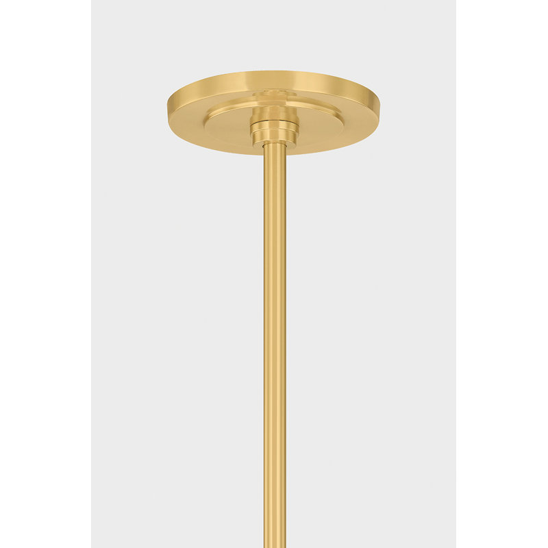 Levin Chandelier in Aged Brass, 18.5" H x 40" W x 40" D, 3 Lights