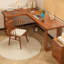 Bureaux en bois massif en L noyer-108205579-108205581