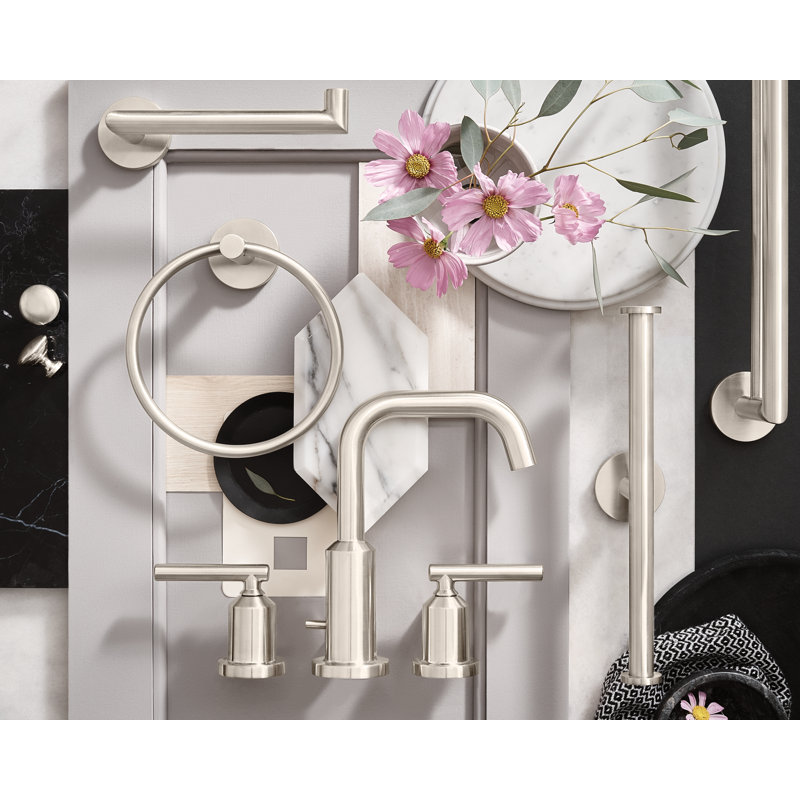 Gibson Widespread Bathroom Faucet, Brushed Nickel
