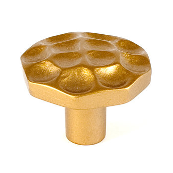 Pomegranate Geometric Knob, 1.25" H x 1.25" W x 0.875" D, Satin Brass