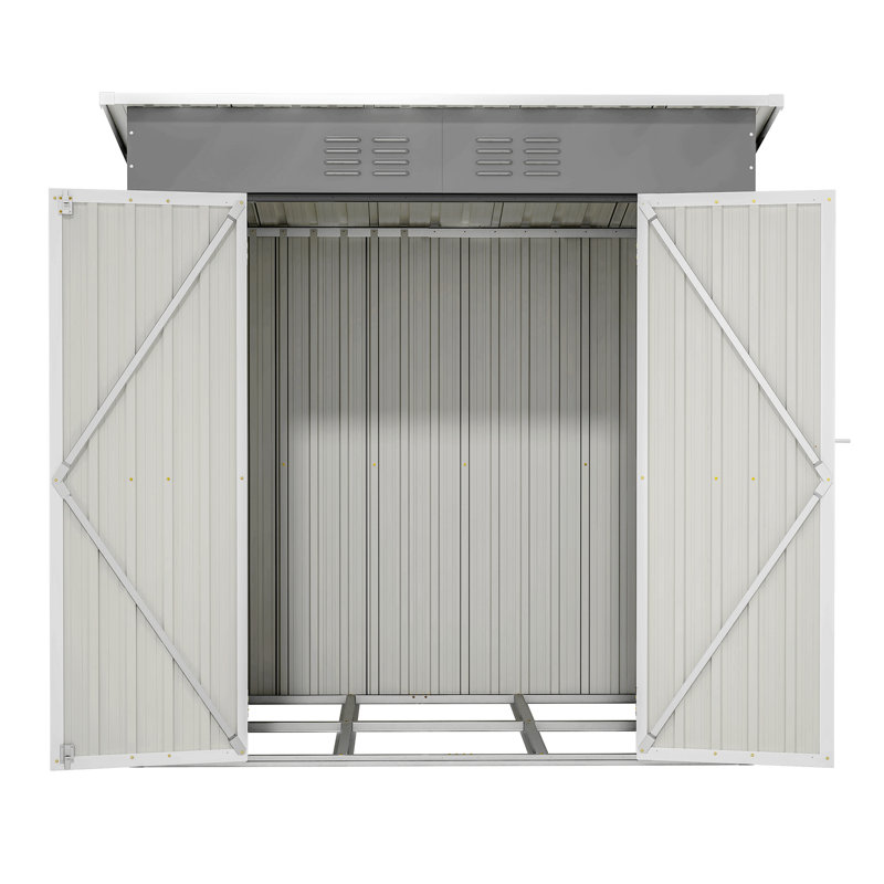 6 ft. W x 4 ft. D Lean-To Metal Storage Shed