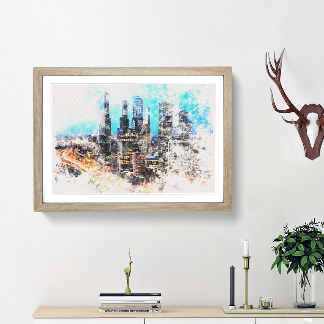 Moscow Russia Skyline - Framed Print