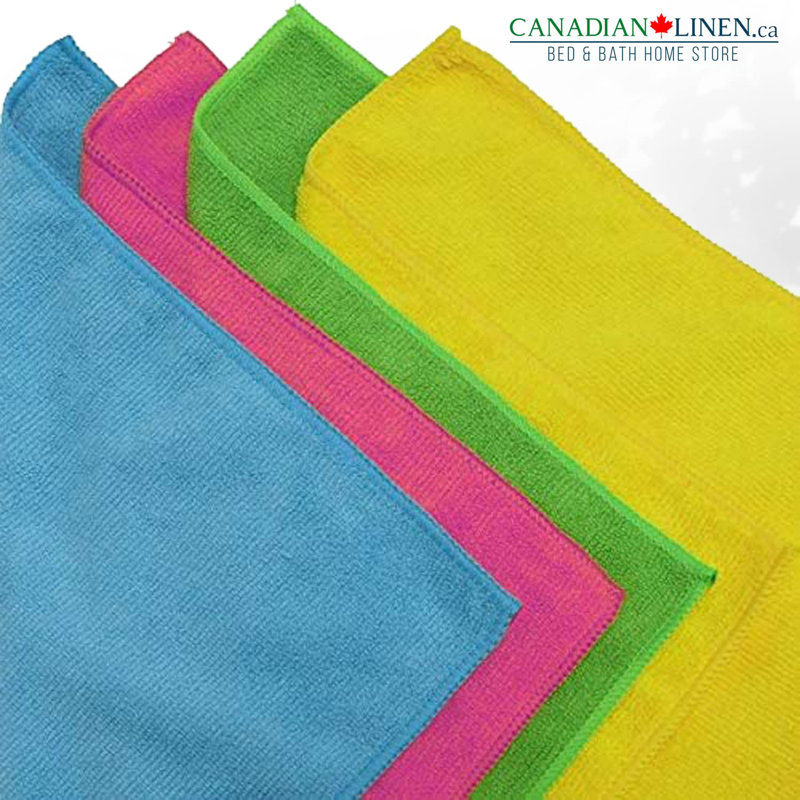 Ensemble de 24 chiffons de nettoyage en microfibre, Multicolore