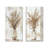 Beige White Boho Plant Chic I - Boho Feather Wall Art 2 Pieces Set-1191161421-1191161417-1191161416