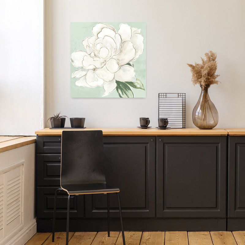 Jardin délicat, élégant, pivoine contemporaine, art naturel, H 18 po x l 18 po