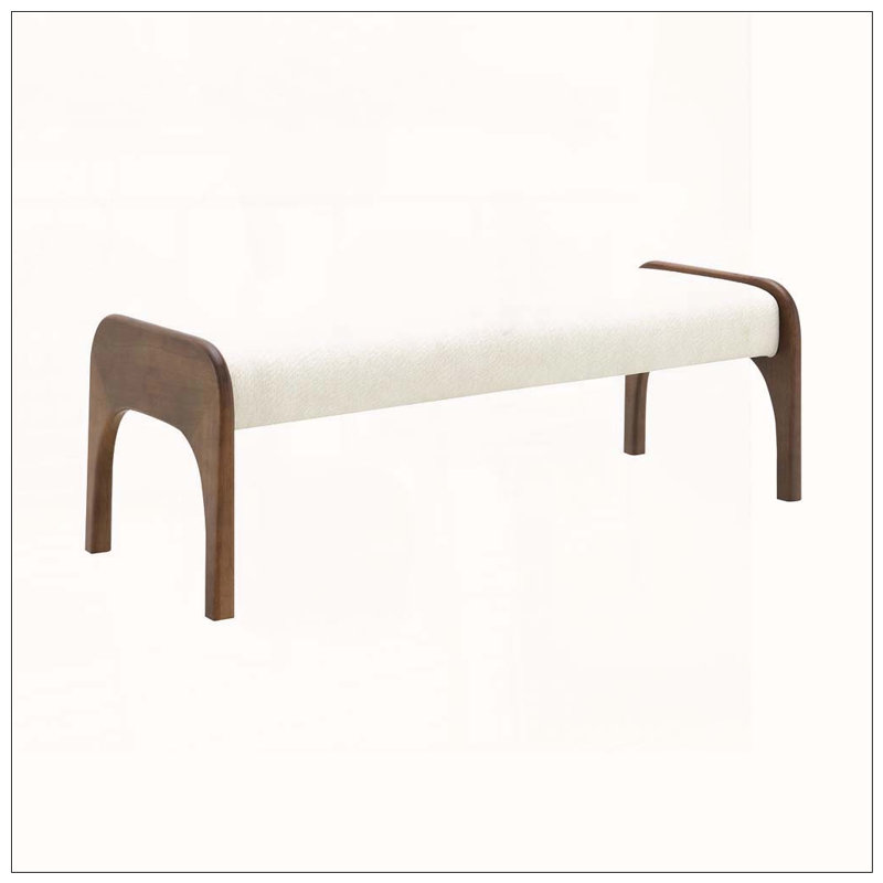 Banc long rembourré 50,25 po, Beige