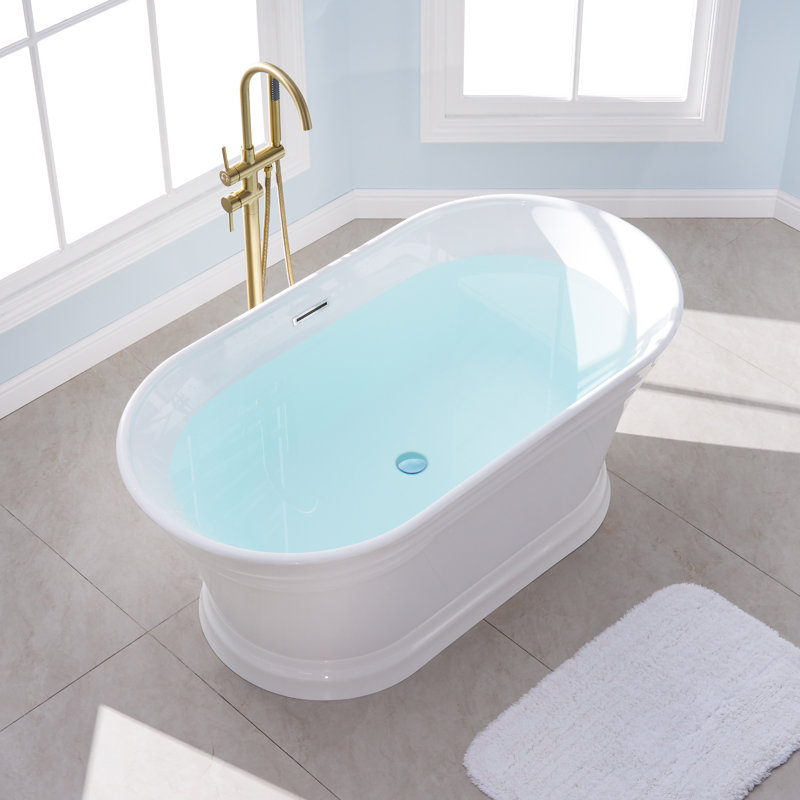 58.87'' x 31'' Freestanding Acrylic Bathtub