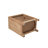 Solid Acacia Wood Tree Trunk 1-Drawer Filing Cabinet with Open Shelf