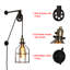 Lampe murale rustique en métal avec bras de fer