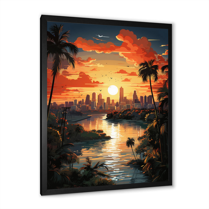 Cityscapes Wall Art Living Room, H 20 po x l 12 po x P 1 po, Cadre photo noir