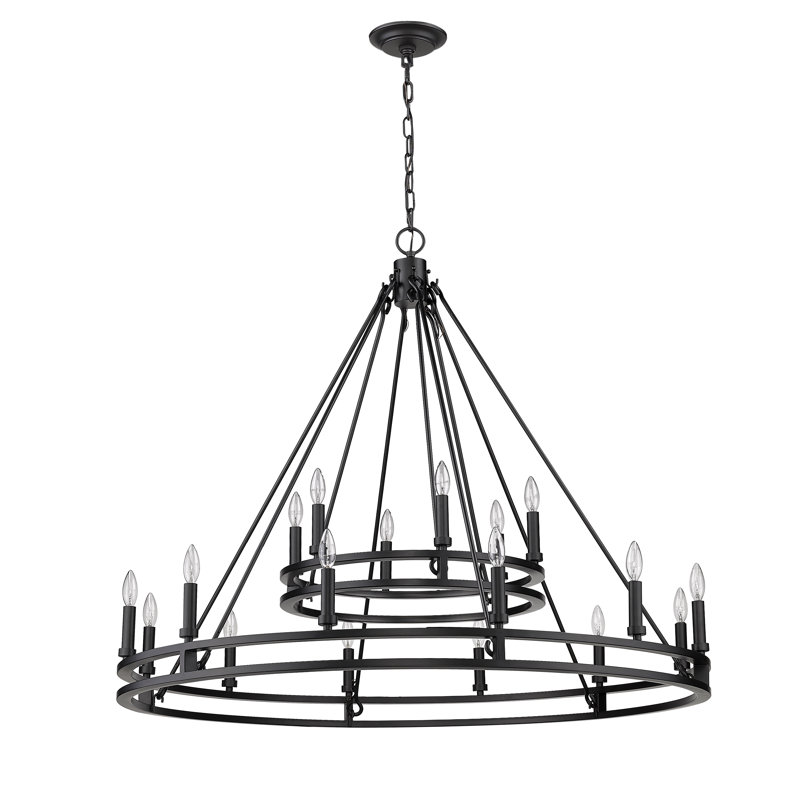 Henricks 18 - Light Dimmable Tiered Chandelier
