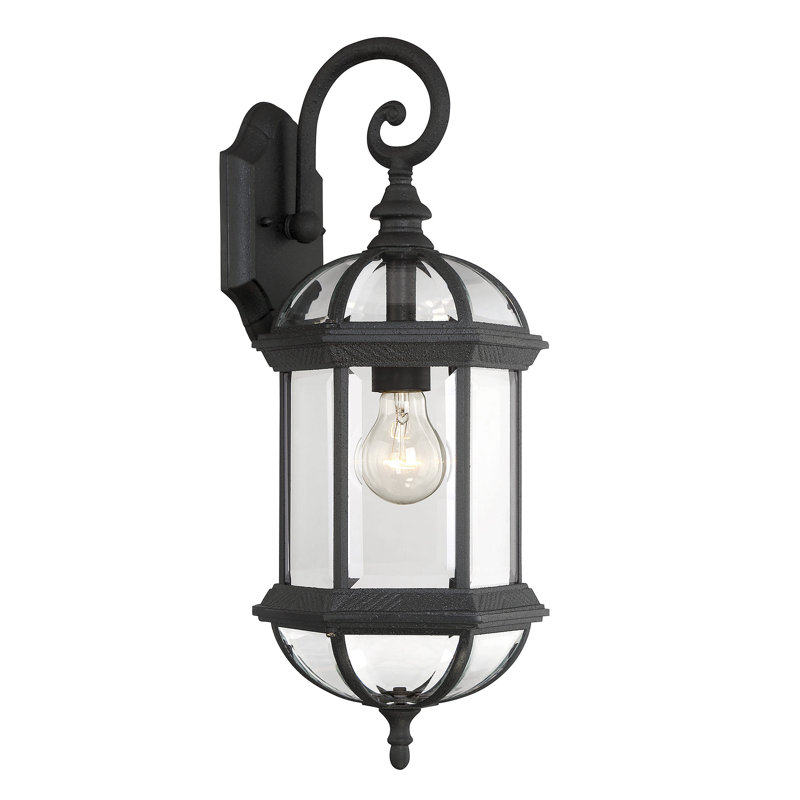 Kensington 1-Light Emie in Textured Black, Textured Black, 20" H x 8.25" W x 8.25" D
