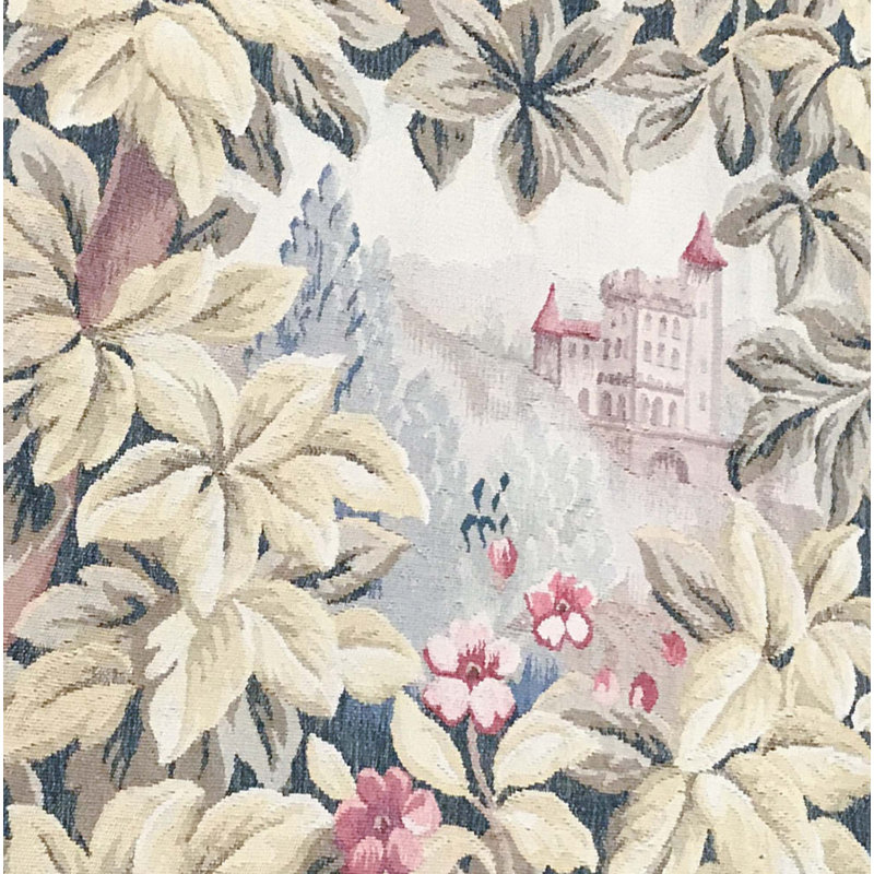 Hand-Knotted High-Quality Ivory and Blue Square Area Rug