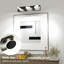 Luminaire de meuble-lavabo 21 po - 3 lumières DEL en métal noir, abat-jour rond en acrylique blanc, fixation murale-2049348046
