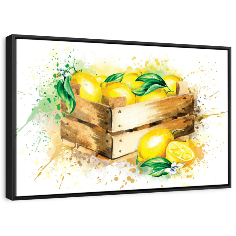 Impression sur toile Lemon Harvest Splash, H 9 po x l 13 po