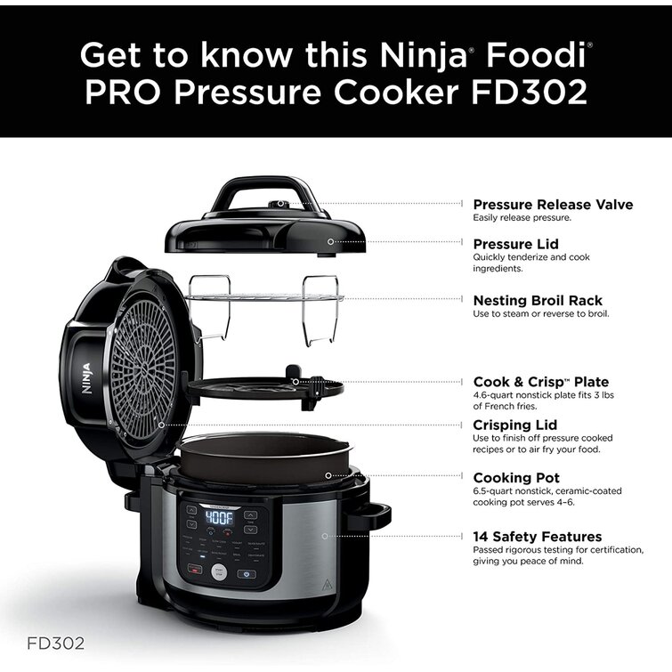 Ninja Shark Ninja Foodi 11-in-1 6.5-qt Pro Pressure Cooker + Air