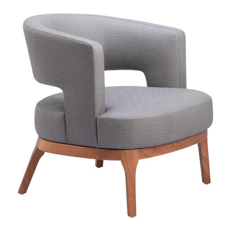  Fauteuil en similicuir gris ardoise
