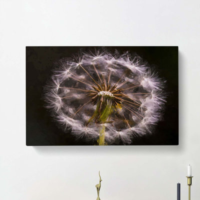 A Dandelion In Abstract - Wrapped Canvas