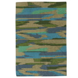 Flatweave Wool Ikat Area Rug in Multi