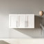 Armoire de rangement murale empilable blanche P 15,36 po x l 35,82 po x H 20,1 po, à utiliser comme buffet de salle à manger ou armoire de salle de bain supplémentaire H 20,1 po
