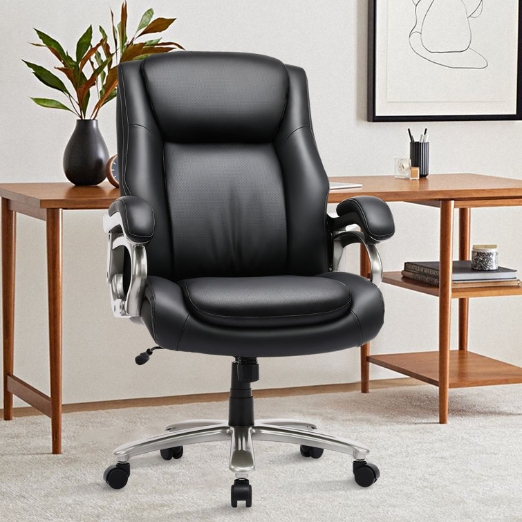 Classic Executive Oversize Ergonomic High-Back Faux Leather Chair  Upholstered with High-quality Air Leather