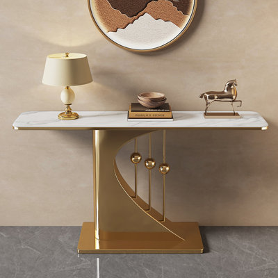 Italian light luxury modern simple console table
