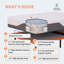 Structure de lit réglable avec matelas hybride de 14 po, soutien lombaire, oreiller de tête, contrôle intelligent de l'application, télécommande sans fil, massage, lumières sous le lit, ports USB et de type C, positions de mémoire-1820453012