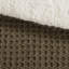 Literie en chenille simple à texture gaufrée, 100%, 2 taies décoratives, revers, lavable à la machine, édredon tricot taupe brun pour le lit, rembourrage, réversible, lavage-121394370