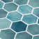Spectrum Silk Hexagon 2 Inch Recycled Glass Mosaic Wall and Floor Tile