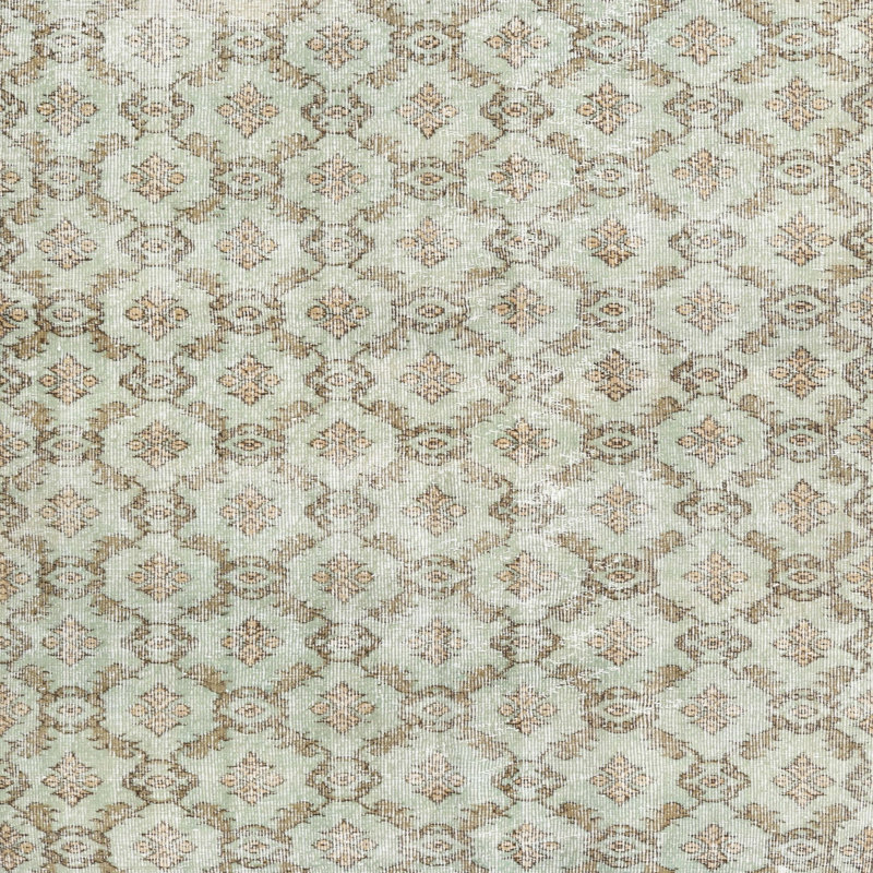 Tapis décoratif floral vert/brun Anna, Rond 8 pi