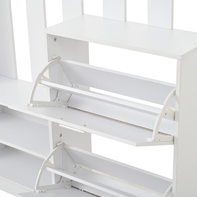Hall Tree 135cm Wide with Bench and Shoe Storage