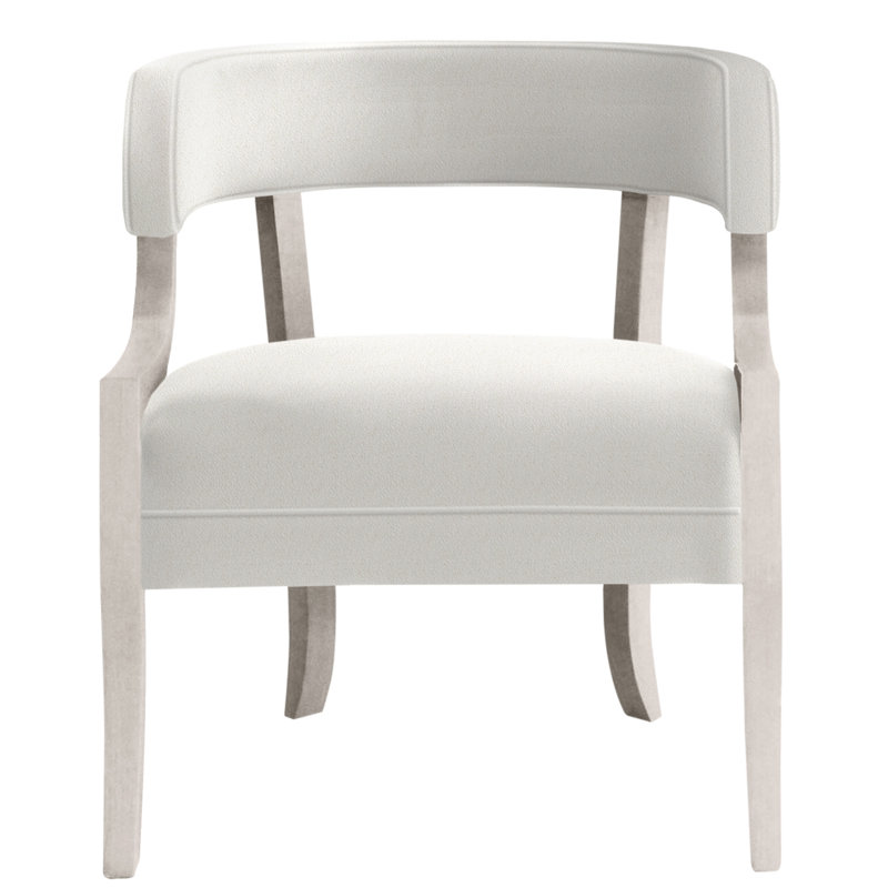 Thom Filicia Home Barrel Chair, Dove Gray, Kennelly Snow