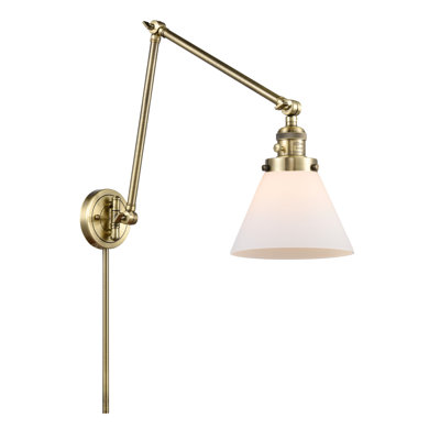 Lampe murale avec bras pivotant 1 lumière Cone