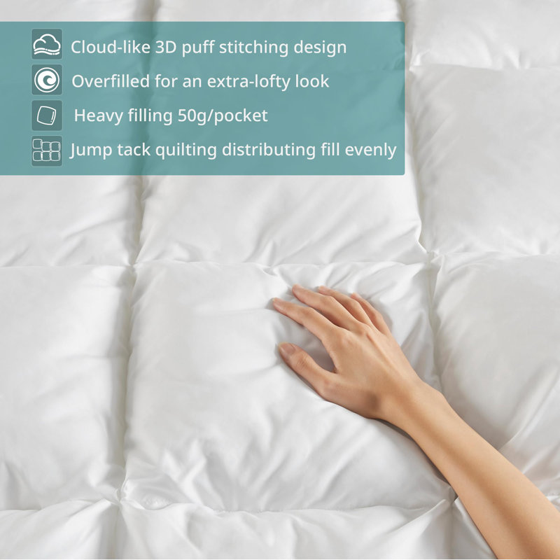 Prampton Overfilled Down Alternative Comforter, Queen, White