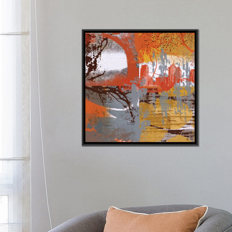 Daydream, impression sur toile tendue, H 26 po x l 26 po x P 1,5 po, Toile avec cadre noir, Pas de tapis