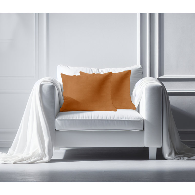 Inserts décoratifs en duvet d'oie en duvet synthétique Alha - hypoallergénique, prêt à l'emploi, ensemble de 2, Derby brun