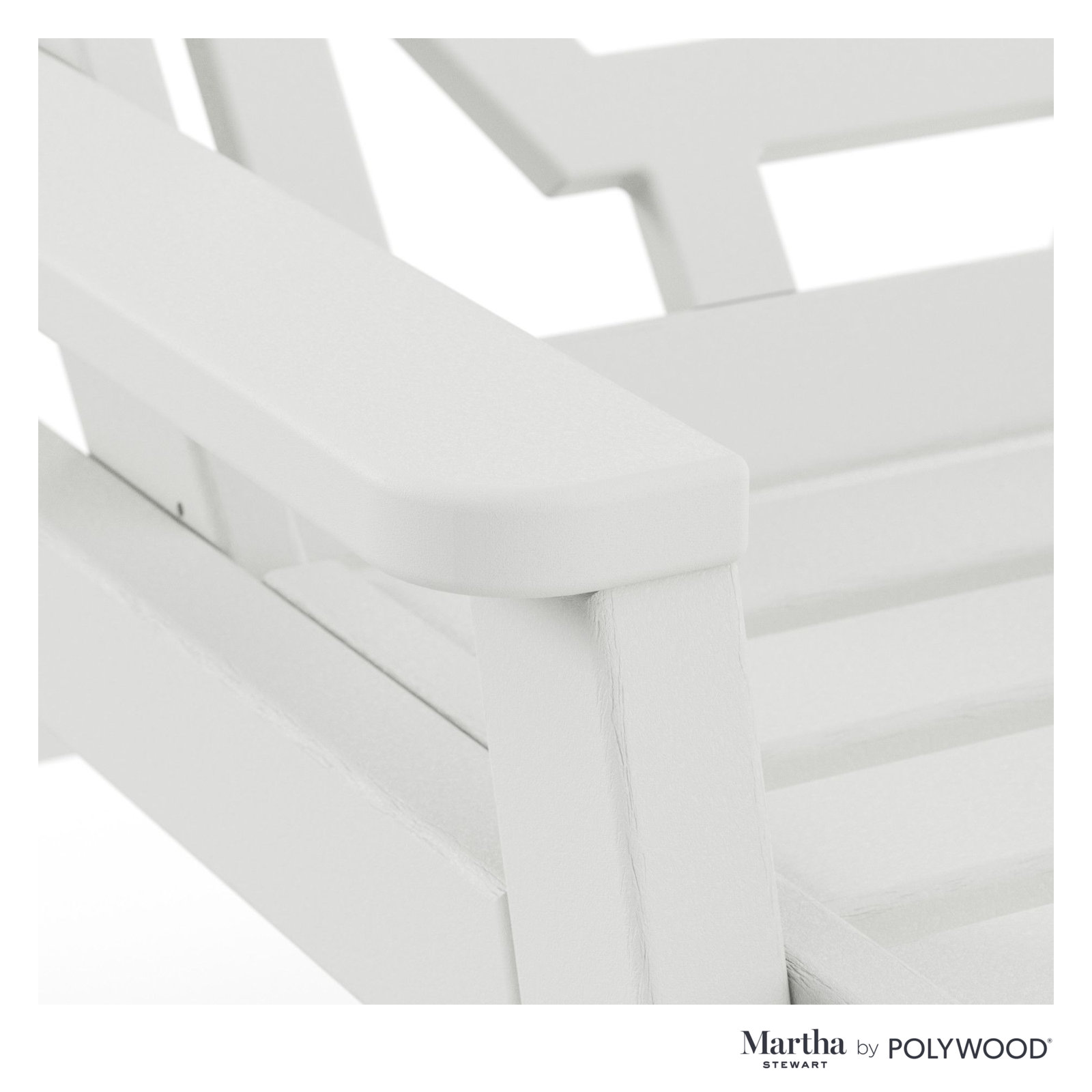POLYWOOD® Chinoiserie 27" Patio Chaise Lounge, White