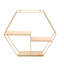 Bakersfield 4 Piece Hexagon Bracket Shelf with Hooks