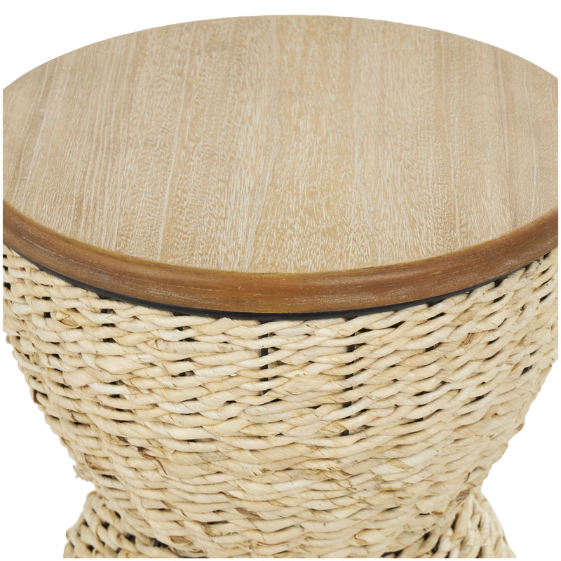 Tabouret d'appoint en bois manufacturé, Beige