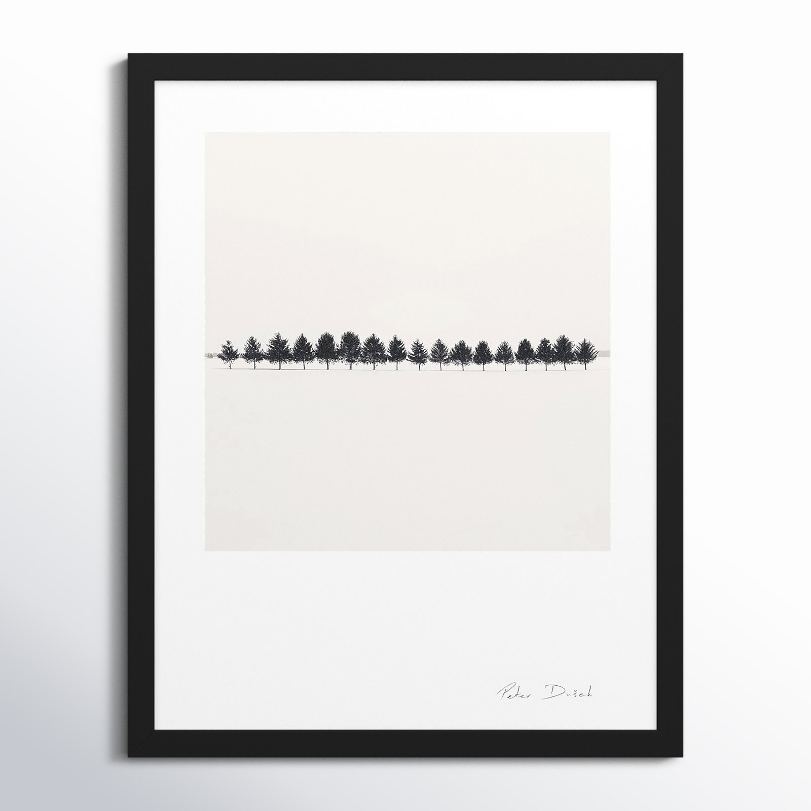 Seventeen Trees by Peter Dušek, Black, 38" H x 30" W x 1.25" D