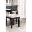 Luxueux meuble-lavabo noir pour la chambre à coucher, avec tabouret, 3 tiroirs de rangement et 3 miroirs