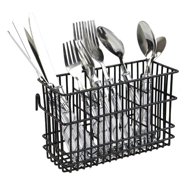 3 Slot Flatware Caddy Utensil Holder Ackitry Color: White