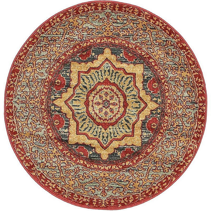 Palazzo Oriental Indoor Rug, Round 6'