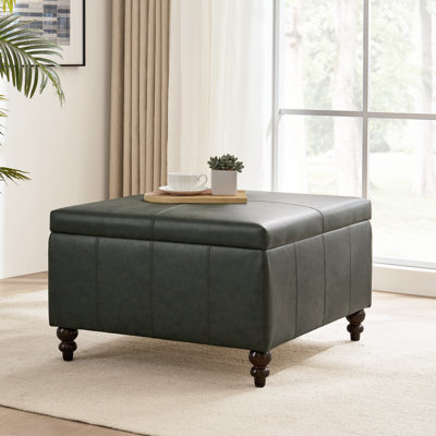 Aimee-Lee Faux Leather Ottoman